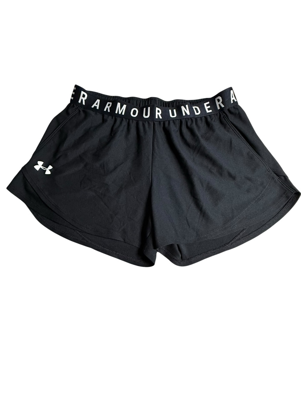 Under Armour Black Women's Athletic Shorts with Branded Waistband